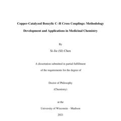 Copper-Catalyzed Benzylic C–H Cross Couplings: Methodology Development and Applications in Medicinal Chemistry
